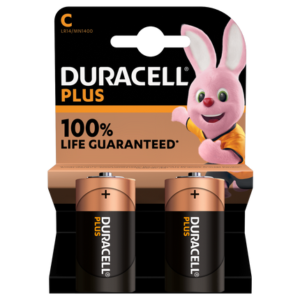 Duracell Plus Power C-cel Alkaline Batterijen 2st - 37504