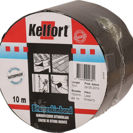 Bitumenkimband loodkleurig Kelfort
