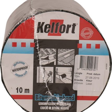 Bitumenkimband loodkleurig Kelfort