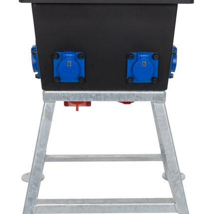 SiRoX 32A KUNSTSTOF VERDEELKAST RONDO OP FRAME2X 32A/5P | 6X SCHUKO | 32A/5P VOEDING