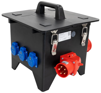 SiRoX 32A VOLRUBBER VERDEELKAST POWER X-LINE L2X 32A/5P | 6X SCHUKO | 32A/5P VOEDING