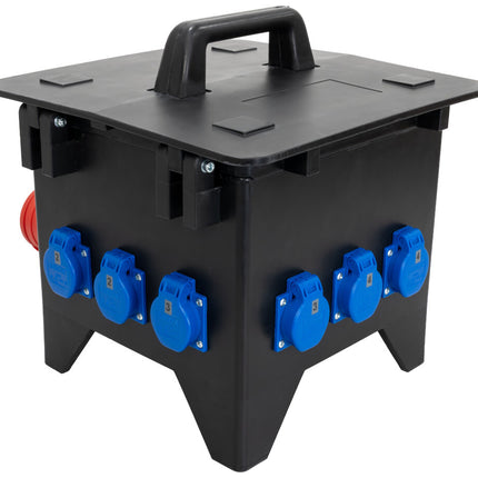 SiRoX 32A VOLRUBBER VERDEELKAST POWER X-LINE L2X 32A/5P | 6X SCHUKO | 32A/5P VOEDING