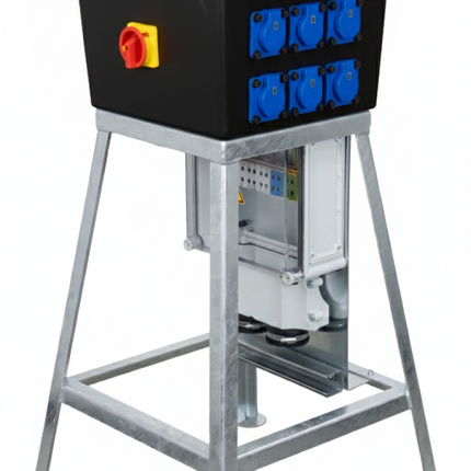 SiRoX 63A KUNSTSTOF VERDEELKAST QUATRO FRAME  3X 32A/5P | 6X SCHUKO | 63A/5P VOEDING