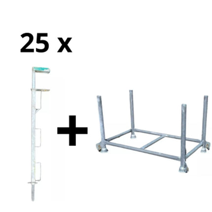 25 x Gebruikte klemleuninghouder en gebruikte barel