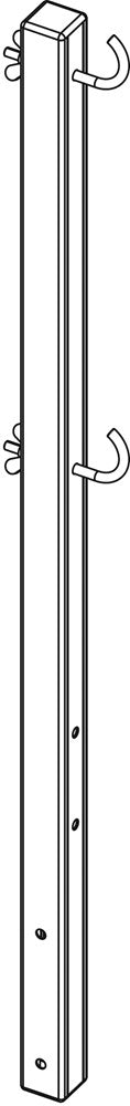Leuningstaander alu loopbrug