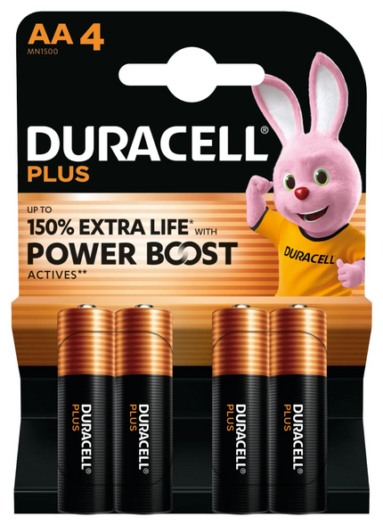Duracell Plus Power Batterijen 4xAA 1,5V - 37502