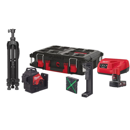 Afbeelding MILWAUKEE® m12™ driedimensionale laser met 3 groene 360° laser cirkels M12 3PL