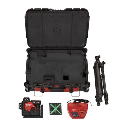 Afbeelding MILWAUKEE® m12™ driedimensionale laser met 3 groene 360° laser cirkels M12 3PL