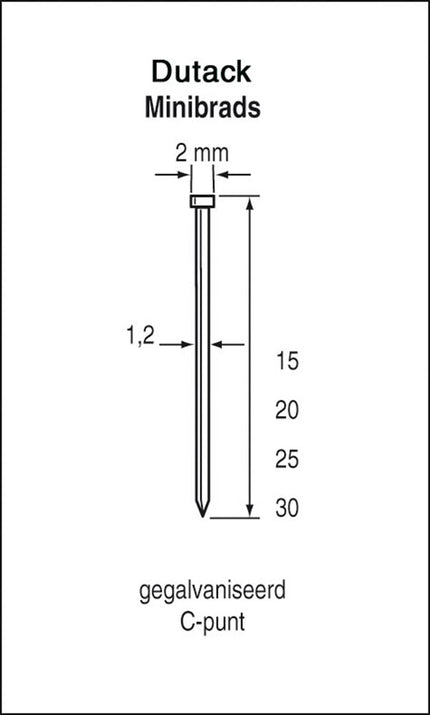 Afbeelding Dutack Fasteners minibrad skn12