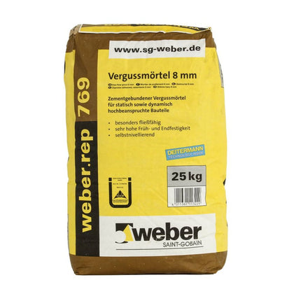 Kiwitz GIETMORTEL 8mm WEBER.TEC 769            ZAK a 25Kg