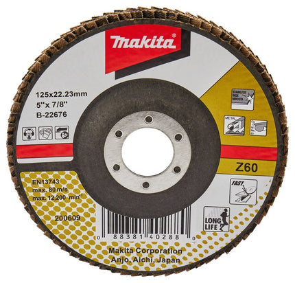 Afbeelding Makita schuursch.125x22mm k60 uni-za B-22676