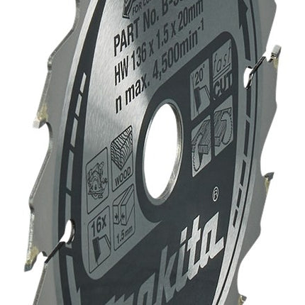Afbeelding Makita zaagb hout 136x20x1,5 16t 20g B-33532