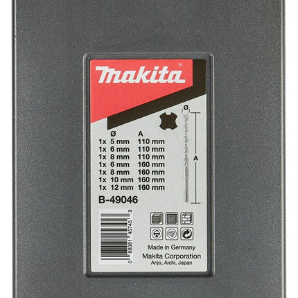 Afbeelding Makita p2s: sds-plus 7-delige set B-49046