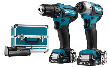 Afbeelding Makita 12 v max combiset boren en (slag)schroeven CLX224SAX1