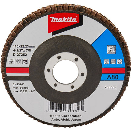 Afbeelding Makita schuursch.115x22mm k80 uni-fe D-27252