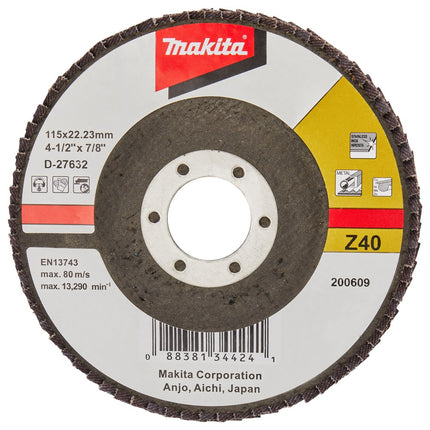 Afbeelding Makita schuursch.115x22mm k40 uni-fz D-27632