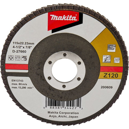 Afbeelding Makita schuursch.115x22mm k120 uni-fz D-27660