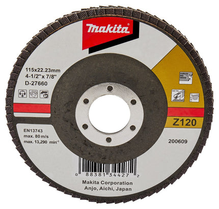 Afbeelding Makita schuursch.115x22mm k120 uni-fz D-27660