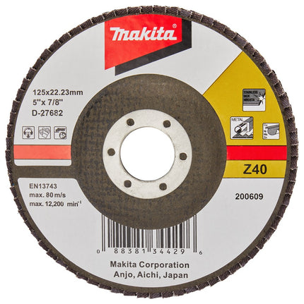 Afbeelding Makita schuursch.125x22mm k40 uni-fz D-27682