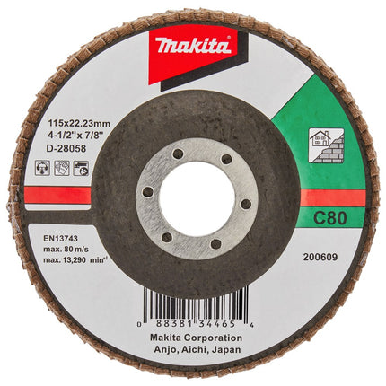Afbeelding Makita schuursch.115x22mm k80 sc-f D-28058