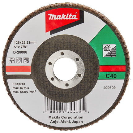 Afbeelding Makita schuursch.125x22mm k40 sc-f D-28086