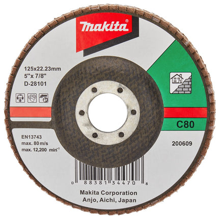 Afbeelding Makita schuursch.125x22mm k80 sc-f D-28101