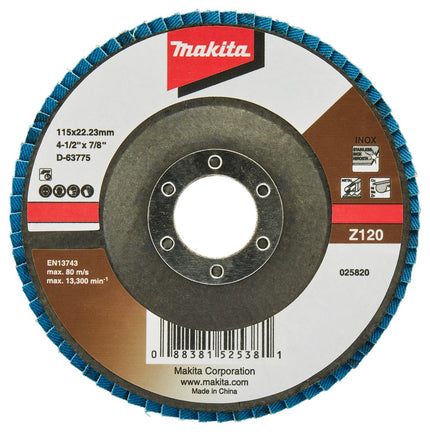 Afbeelding Makita schuursch.115x22mm k120 uni-ze D-63775