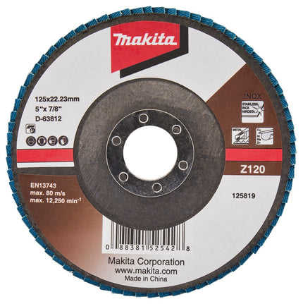 Afbeelding Makita schuursch.125x22mm k120 uni-ze D-63812