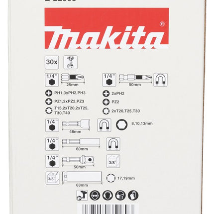 Afbeelding Makita schroefbitset 30dlg impblack E-22903