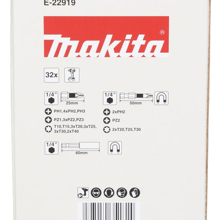 Afbeelding Makita schroefbitset 32dlg impblack E-22919