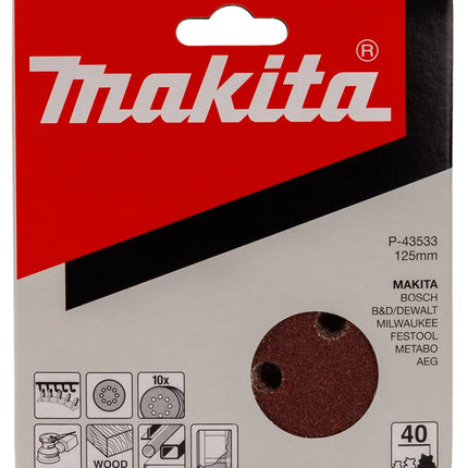 Afbeelding Makita schuurschijf k40 125 red v. P-43533