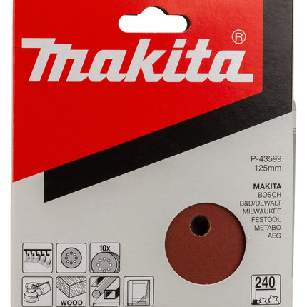 Afbeelding Makita schuurschijf k240 125 red v. P-43599