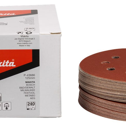 Afbeelding Makita schuurschijf k240 125 red v.50 P-43686