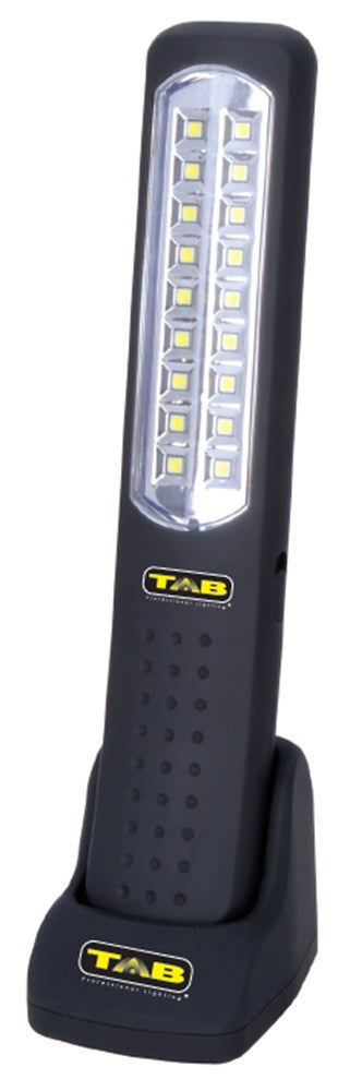 TAB1933, SMD-LED accu looplamp, noodverlichtingsfunctie, tafellader, wandlader, magneet, haak