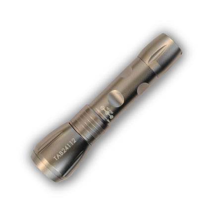 TAB24112, accu zaklamp, aluminium, 220 Lm, LED, zoomfunctie, 3 lichtstanden