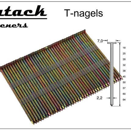 Dutack Fasteners T-Nagel TN22 Crvs 50mm in Doos 1000st - 5220051