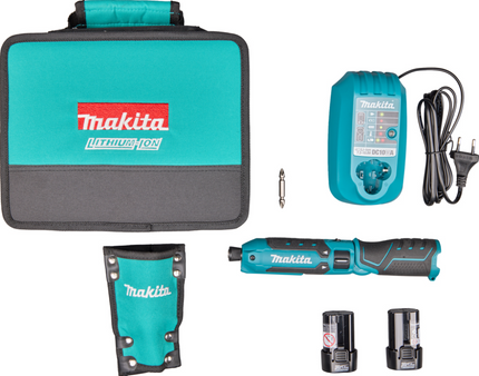 MAKITA TD023DSX1 SLAGPENSCHROEVENDRAAIER7,2V - 1,5AH 2 ST., LADER EN TAS