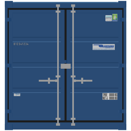 CONTAINEX Opslagcontainer 10' Met Dubbele Deuren en Ventilatie