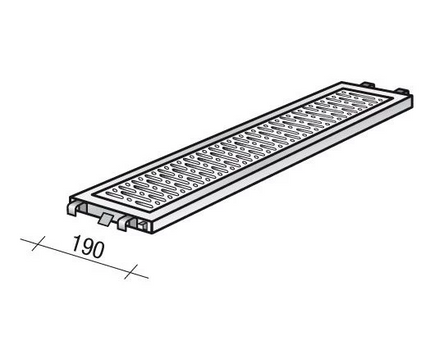 Scafom Vloerdeel met Buisoplegging 0,19x2,57m - E04RS0750