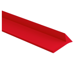 Jako PVC Hoeklijst 11/11 met Flens Rood Lengte 2.5m - EL 110-S PE