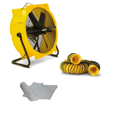 Dryfast Ventilatorset DFV7000 met Slang 10m, 2 Adapters en Stofzak