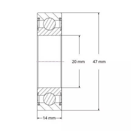 IMER Kogellager 6204 2RS - WZTE120221