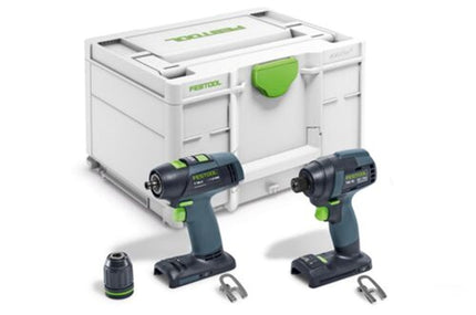 Afbeelding Festool accu-slagschroevendraaier en accu-schroefboormachineset TID 18 Basic-Set T18